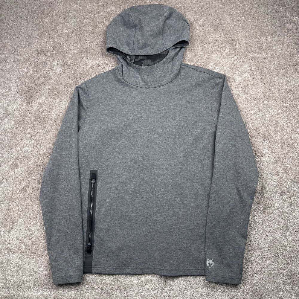 Greyson Cokato Hoodie Size L Gray Zip Pocket Funnel Neck Performance Golf